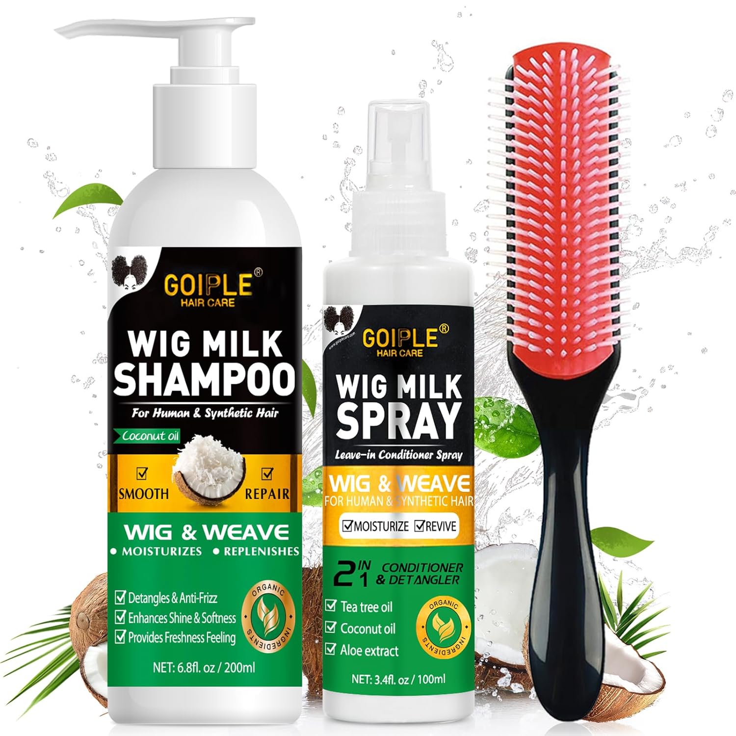 GOIPLE 3 in 1 Wig Care Kit wit - Hair Care Products recension och pris