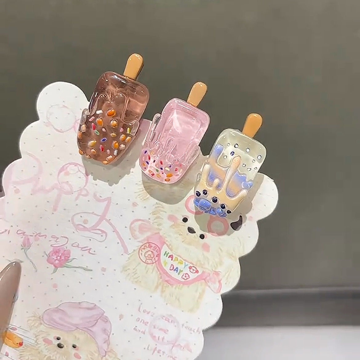 5PCS Mini Ice Cream Hair Clips - Hair Care Lotion recension och pris