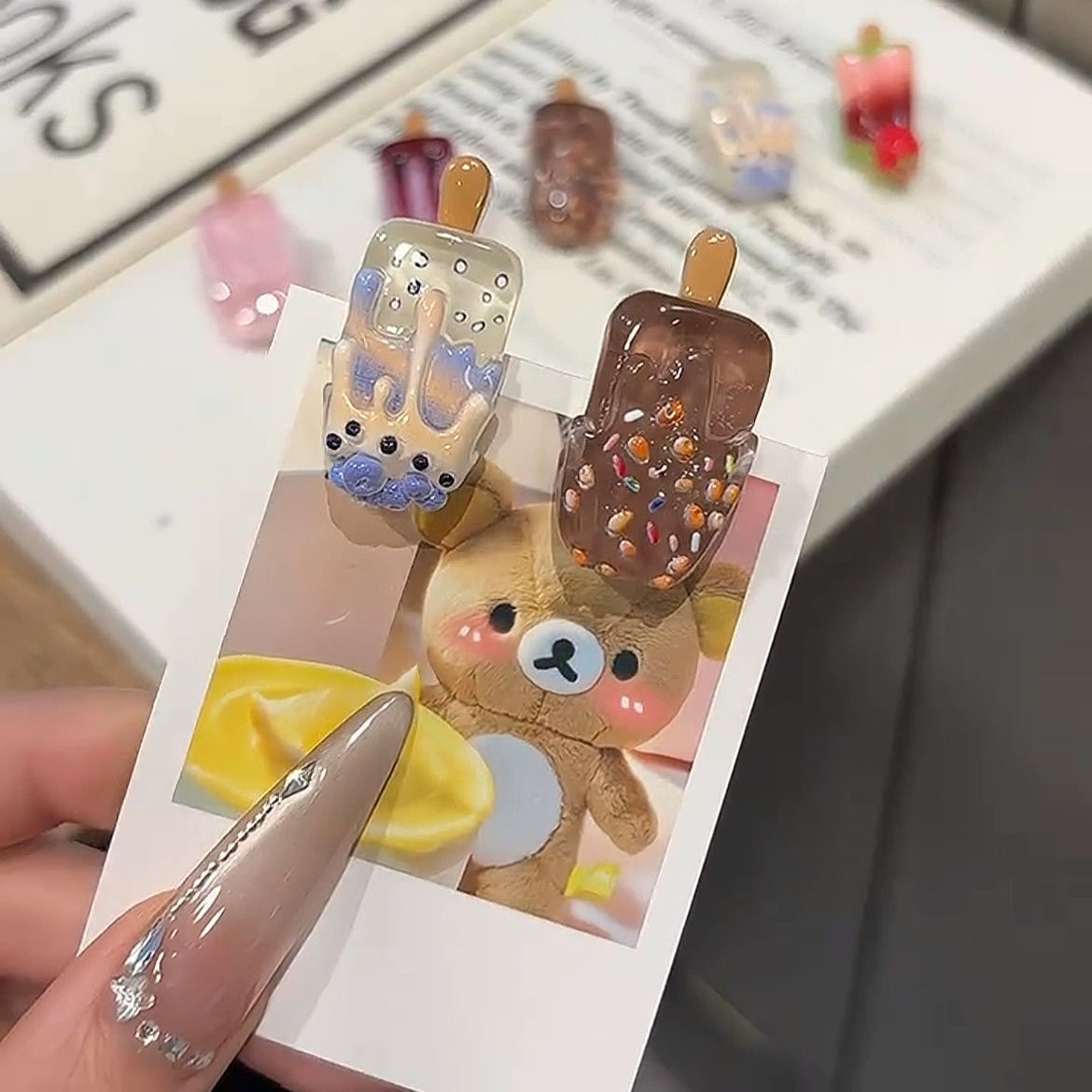 5PCS Mini Ice Cream Hair Clips - Hair Care Lotion recension och pris