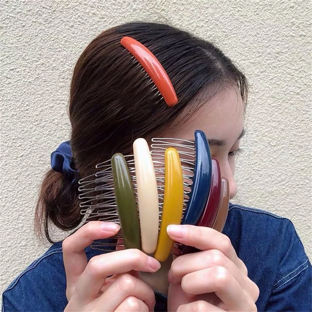 Solid Color Women Banana Comb  - Hair Care Korean Products recension och pris