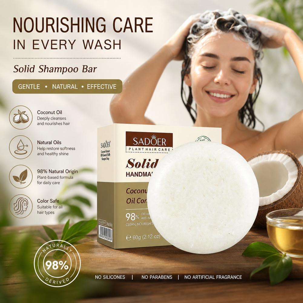 Natural Coconut Shampoo Bar fo - Hair Care Dandruff recension och pris